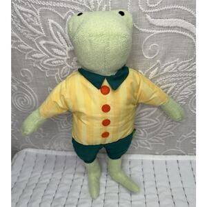 Vintage Rich Frog Plush Terry Cloth Green 12” Plush Stuffed 1995